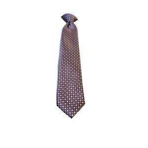 Chaps Boy Suit Neck Tie Black‎ Purple Geometric Clip On Holiday Church Designer